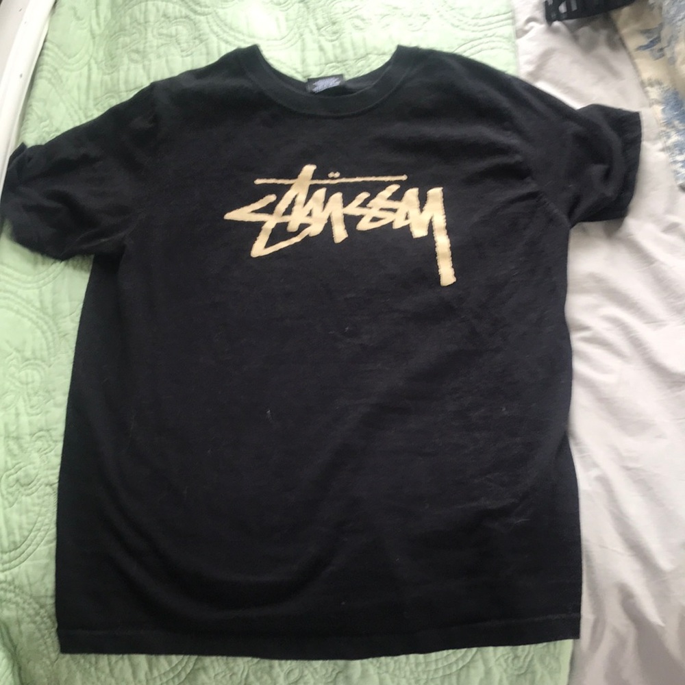 Stüssy black graphic tee